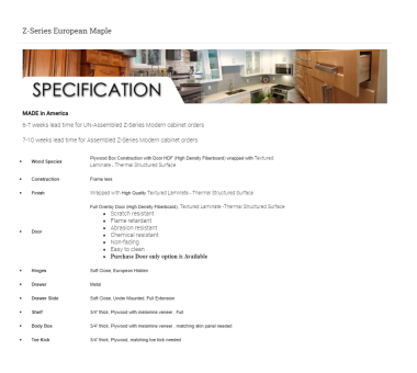 Z-Series European Maple